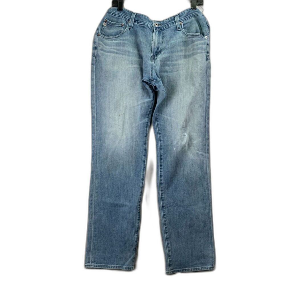 AG Adriano Goldschmied 36X34 MEN THE GRADUATE WELL WORN JEANSLIGHT WASH BLUE